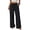 Black, variant on Wide Leg Pants for Women Flowy Palazzo Drawstring Elastic Waist Trousers with Pockets Summer Beach Vacation Clothes