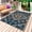 DarkBlue, variant on Navy Blue Brown Boho Outdoor Rug for Patio/Deck/Porch, Non-Slip Large Area Rug 5 x 7 Ft, Southwest Ethnic Abstract Geometric Indoor Outdoor Rugs Washable Area Rugs, Camping Rug Carpet Runner