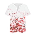 thumbnail image 5 of Fiudx Camisas para Mujer Camiseta Holgada de Manga Corta con Cuello Redondo y Estampado Informal Grande para Mujer, 5 of 5