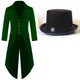 thumbnail image 3 of Chaqueta de frac vintage para hombre, disfraz medieval steampunk, talla grande 5XL, abrigo de mago gótico, maestro de ceremonias con sombrero mágico, 3 of 5