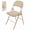 Khaki/4-Pack, variant on Alvantor Folding Chairs 2-Pack/4-Pack, Padded PU Leather Seat, Heavy Duty,Black/Khaki