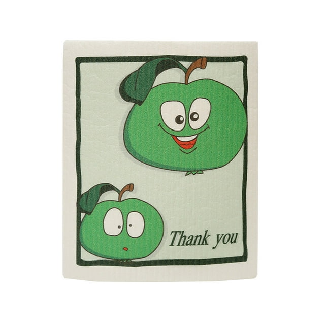 Kitchen Cleaning Cloth Bowls Washing Towel Dishes Wash Rag Kitchens Tools Household Absorbent Dish Cloths with Lovely Patterns Apple