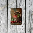 thumbnail image 5 of One Piece Vintage-style Iron Wall Plaque - a Basket of Strawberries and Rass on a Rusty Surface (8x12 Inches (20cmx30cm)) - Perfect for Wall, 5 of 8