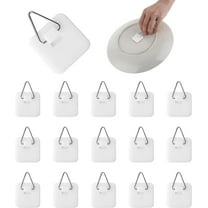 LZLINGMEI 15PCS Invisible Adhesive Plate Hangers,Wall Plate Hanger Display Holder,Picture Hanger Hanging Hooks for Decorative Plates and Wall Art