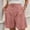 *Pink, variant on ClodeEU Women's Elastic Waist Knee Length Shorts,Straight Leg Casual Loose Short Pink,Womens Plus M