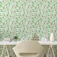 thumbnail image 2 of Ambesonne Jungle Boho Peel & Stick Wallpaper for Home, Tropical Springtime Art, 13"x72", Fern Green and Pale Grey, 2 of 5