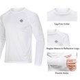 thumbnail image 4 of Voofly Men Long Sleeve UV Protection Shirts Moisture Wicking Long Sleeve Shirts for Men Performance Shirts Lightweight Sun Shirts White XXL, 4 of 7