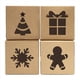 thumbnail image 4 of 60 Cajas de Cartón Kraft para Galletas de Panadería, 4 x 4 x 2,5 Pulgadas, Ventana Emergente Automática para Cupcakes de Navidad, Galletas, Brownies, Donas, 4 of 6