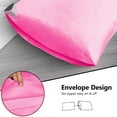 thumbnail image 5 of PULLIMORE 2 Pcs Silk Stain Pillowcase Pillow Case Cover Standard King Queen Cushion Covers for Hair and Skin (King, 20 x 40 inch, Pink), 5 of 8