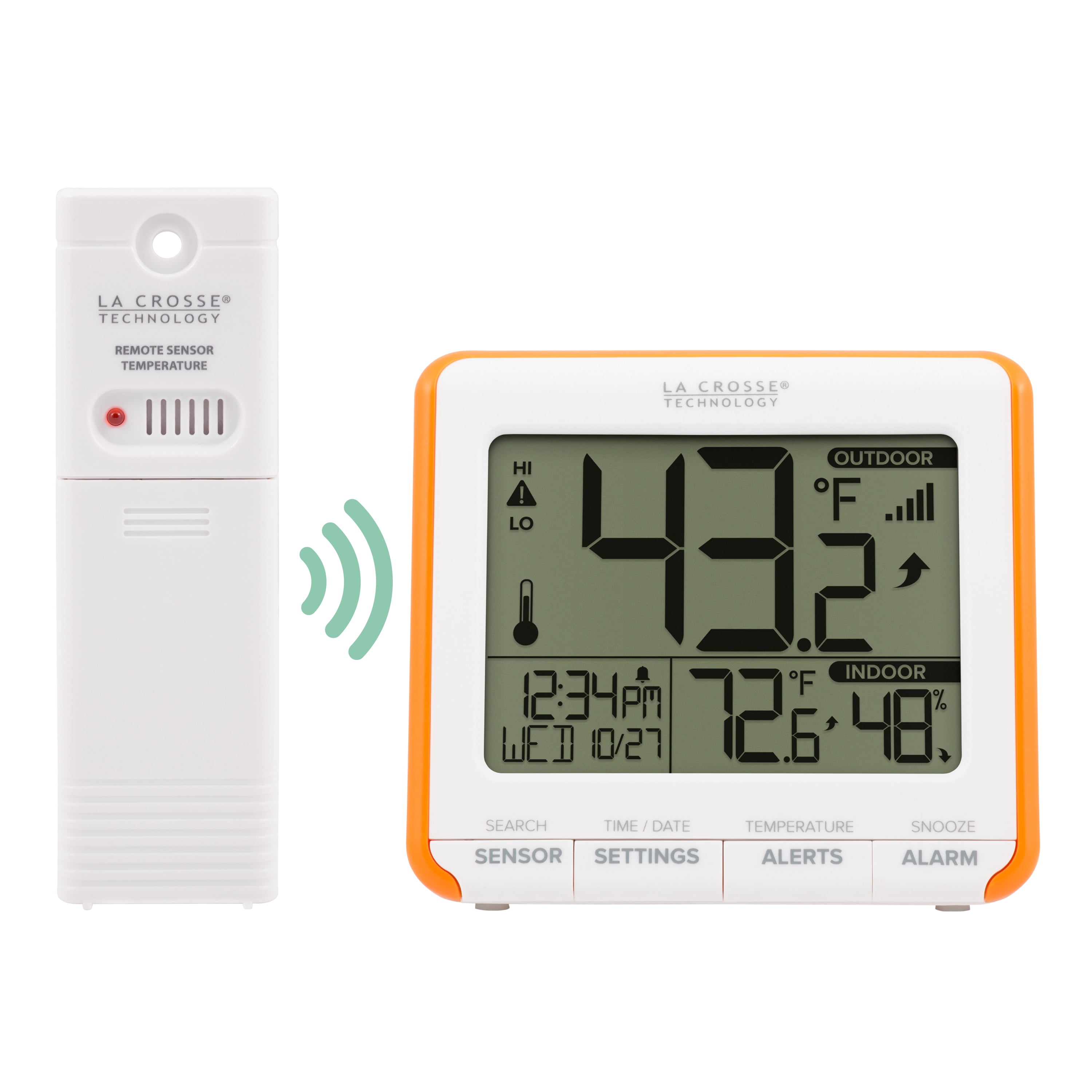 La Crosse Technology 308-179OR Wireless Temperature & Humidity Station with Trends & Alerts