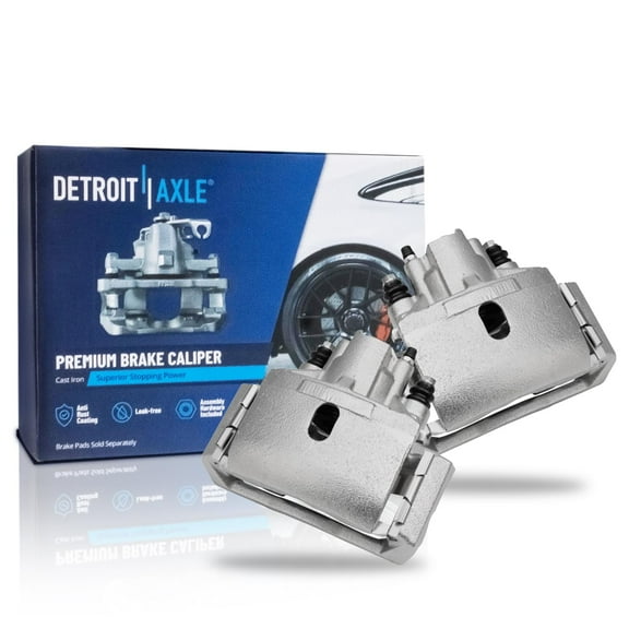 Detroit Axle - Rear 2pc Brake Calipers for 02-18 Dodge Ram 1500, 04-09 Durango Chrysler Aspen, 2 Brake Calipers w/Brackets 2004 2005 2006 2007 2008 2009 Replacement