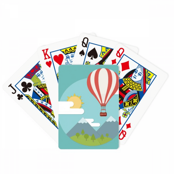 Hot Air Balloon Sun Cloud Pattern Poker Playing Magic Card Fun Board Game