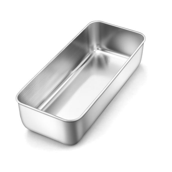 Large Baking Loaf Pans Set, 13x5.9 inch Stainless Steel Bread Pans, Metal Bakeware Set for Meatloaf, Sourdough Bread, Brownies