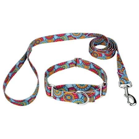 Country Brook Petz® Sky Mandala Martingale Dog Collar and Leash 2XS