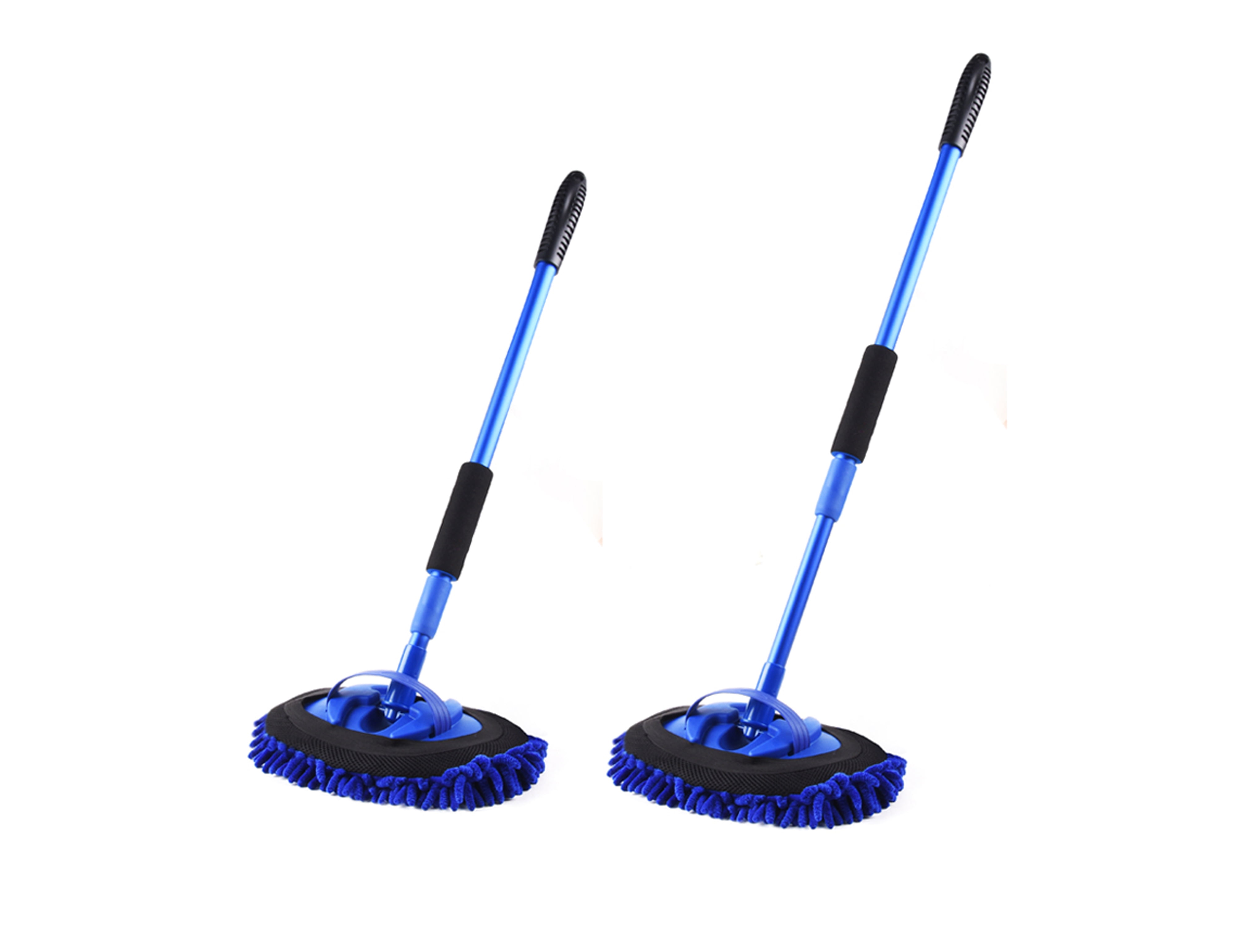Auto Drive Car Wash Microfiber Mop, Blue, Aluminum Telescoping Handle, 48 in