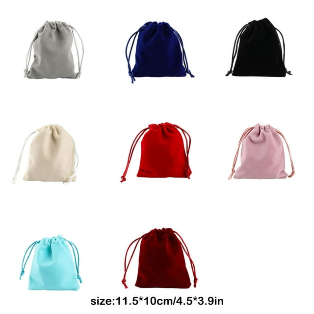 Drawstring Bag Storage Burlap Packaging Gift Storage Reusable Bundle Corset Pouches Sack Jewelries Bundle Organize Candy Cosmetic Coins Black