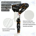 thumbnail image 5 of COEQINE Girls Yoga Leggings Halloween Yoga Pants Full Length Athletic Trousers High Waist Tummy Control, Funny Skeleton Pumpkin Bat, for 10-11 Years Kids, 5 of 7