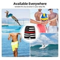 thumbnail image 6 of Mens Thin Blue Line Flag 2 in 1 Quick Dry Swim Trunks with Compression Liner Beach Shorts, 6 of 6