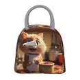 thumbnail image 1 of Fotbe Cartoon Cooking Cat Bolsa de Almuerzo con Estampado, Lonchera Aislada, Contenedor de Comida Reutilizable Tipo Cooler a Prueba de Fugas, 1 of 6