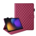 thumbnail image 3 of for Xiaomi Pad 7/7 Pro 2024/Xiaomi Pad 8/8 Pro 2025 11.2 inch Case, Rhombus Pattern Multiple Viewing Angles Stand Slim Folio Cover (Red), 3 of 6