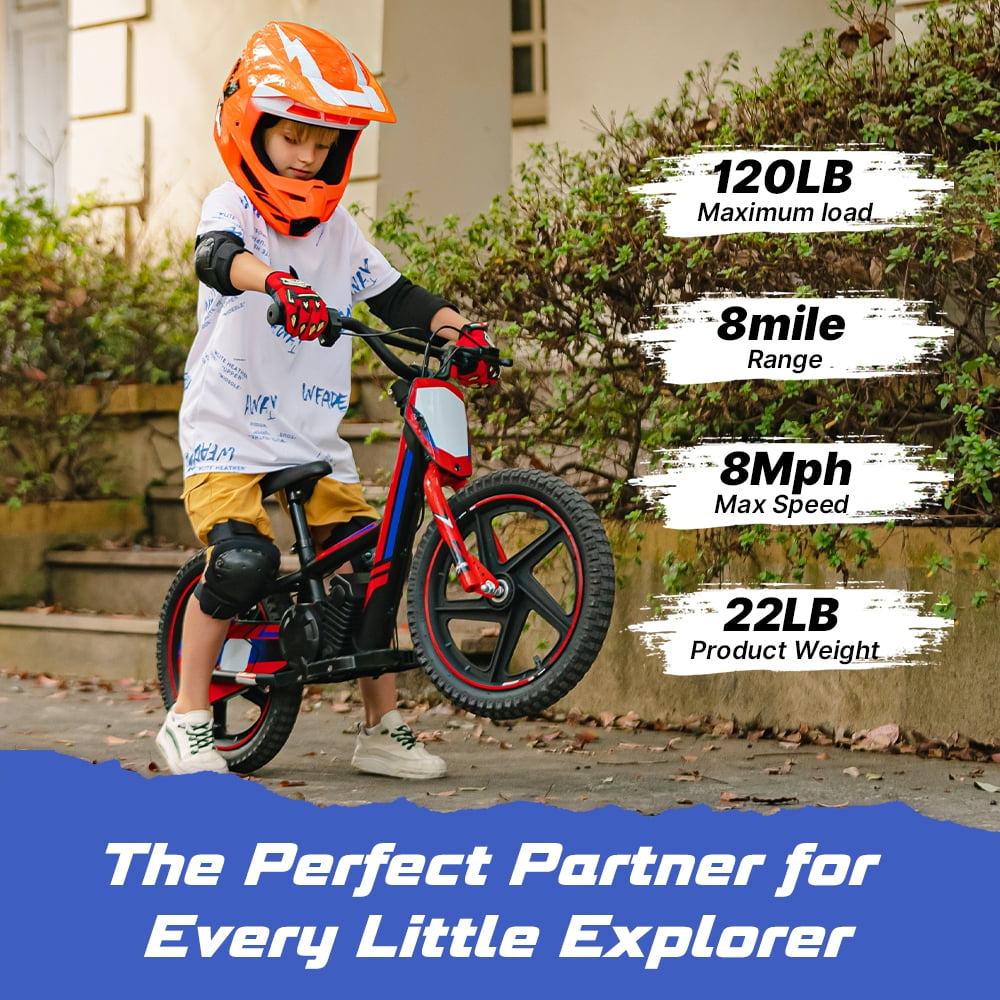 RFN DNA12 Electric Dirt Bike for Kids, 170W Motor, 2 Speed Mode, 12" Off-Road Tires, Balance ebike for Ages 3.Easy Assembly