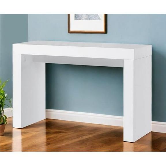 HomeRoots 555123 47 in. White Wood Block Console Table