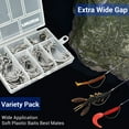 thumbnail image 2 of 110Pcs Soft Bait Fishing Hooks EWG Offset Strong Texas Rig Bass Worm Fish Hooks Saltwater Freshwater, 2 of 7