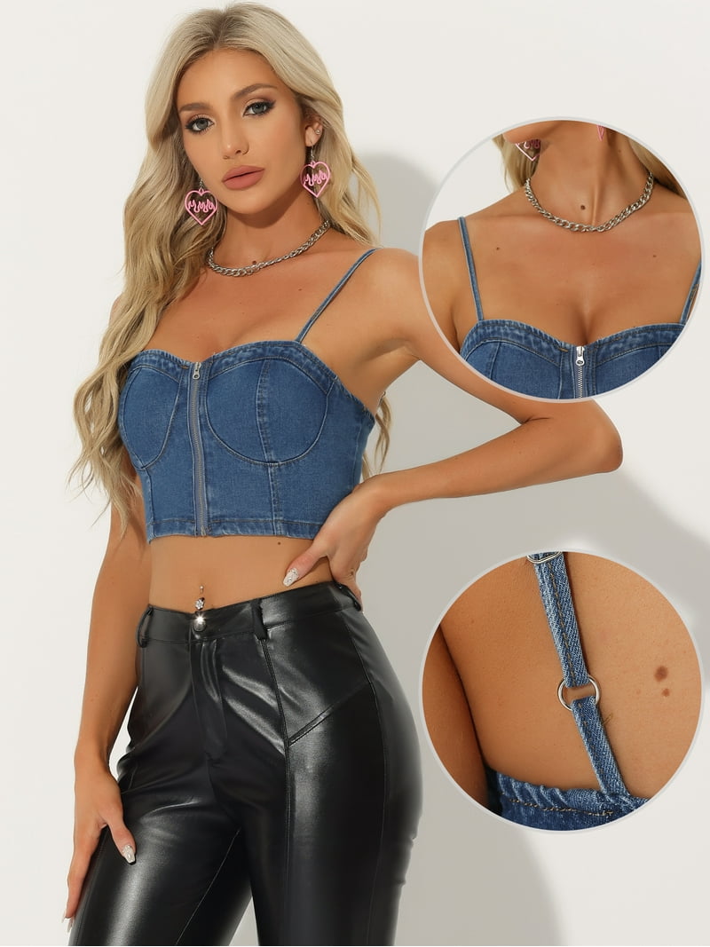 Unique Bargains Women's Adjustable Strap Zip-Up Sleeveless