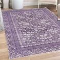 thumbnail image 1 of Floral Art Decorative Rug, Pastel Design Bohemian Nature Art of Vintage Leaves and Flowers, Quality Carpet for Bedroom Dorm and Living Room, 6 Sizes, Lavender Mauve, by Ambesonne, 1 of 4