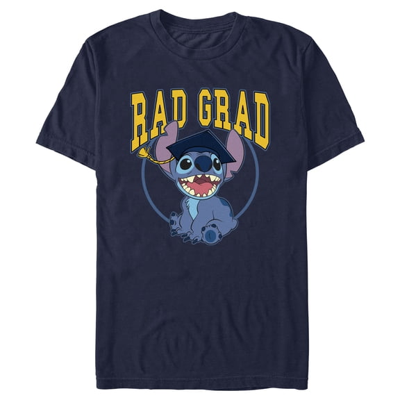 Men's Lilo & Stitch Rad Grad Graphic Tee Navy Blue 2X Large