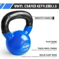 thumbnail image 5 of Yes4All 25 lb Vinyl Coated / PVC Kettlebell, Blue, Combo / Set, Includes 10-15lb, 5 of 8