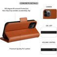 thumbnail image 4 of navor Detachable Magnetic Wallet Case Compatible with iPhone 13 Pro Max [6.7 inch] [Folio], RFID Protection Kickstand -Brown, 4 of 7