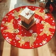 thumbnail image 2 of Christmas Tree Skirt Red Tree Skirts Golden Retriever Yellow Lab Xmas Tree Skirt Tree Mat 48 Inch Dog Winter Christmas Decorations for Home, 2 of 6