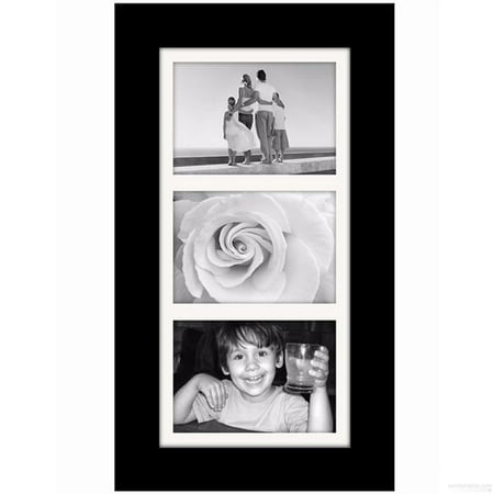 Three Photograph Collage - Black MANHATTAN collage displays 3 5x7 photos