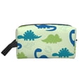 thumbnail image 2 of Uemuo Cute Dinosaur Blue Green Pattern Portable Toiletry Bags with Handle, Waterproof travel Make up Bags for Women, Large Capacity Travel Cosmetic Bags, 2 of 9