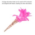 thumbnail image 4 of Uxcell 42mm Alloy Corsage Decorative Holder Vase for Wedding Party Prom Rose Gold 4 Pack, 4 of 7