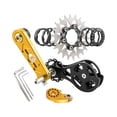 thumbnail image 3 of de conversión única para bicicleta de montaña, tensor de cadena para bicicleta, llave, ruedas libres para bicicleta, piezas, convertidor 22T dorado, 3 of 8