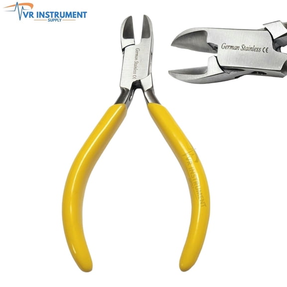 VR Instrument Supply Wire Cutters, Small Side Cutters for Crafts, Floral Wire Cutters for Artificial Flowers, Zip Tie Cutters for Cable Tie, Flush Cutting Pliers for Jewelry Making 5"