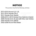 thumbnail image 2 of SIM Front Rear Semi-Metallic Brake Pads Kit for Car Honda Civic Acura ILX RSX CR-Z KSM-100437, 2 of 8
