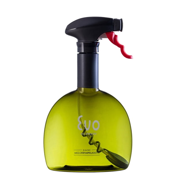 Pulverizador de aceite Evo Original sin aerosol para aceites de cocina y vinagres de oliva Verde Capacidad de 24 onzas