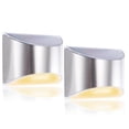thumbnail image 1 of Kearding Luz solar para jardín al aire libre, luz de paso de escalera, luz de pared de acero inoxidable IP65, luz de pared LED impermeable para valla, Iluminación y accesorios No.2 Kearding HA027152-02, 1 of 5