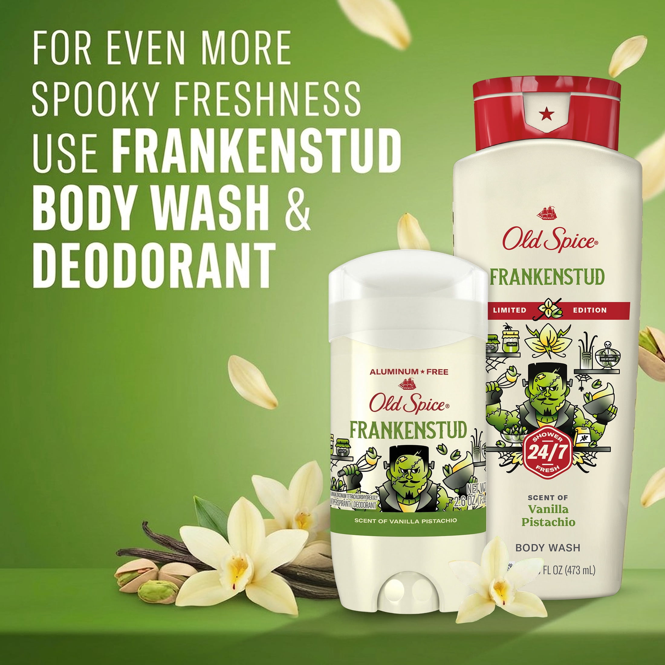 Old Spice Men's Body Wash, Frankenstud, Long Lasting, Cleanse & Refresh, Scent of Iced Cranberry, 16 fl oz