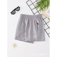 thumbnail image 2 of Cethrio Boys Athletic Shorts, Summer Relaxed Fit Elastic Waist Casual Running Shorts Gray Size 10-12, 2 of 7
