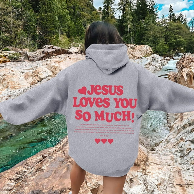 TINZ Chandail à Capuche Graphique pour Femmes Chandail Oversize Manches Longues Décontracté avec Poches