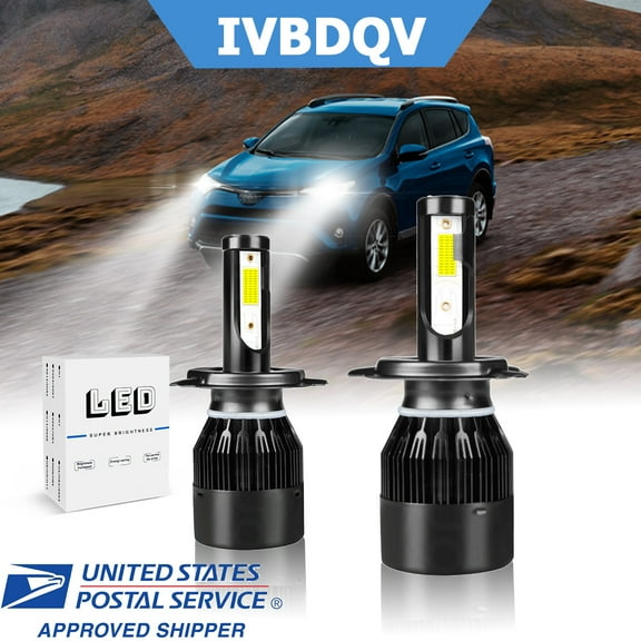 IVBDQV H4/9003 LED Headlight For Toyota Sequoia 2001-2007  High/Low Beam Kit 6000K White 2pcs