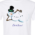 thumbnail image 4 of Inktastic Let It Snow Sassy Snowman in Top Hat T-Shirt, 4 of 5