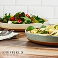 thumbnail image 5 of Stoneware Pasta Bowls Set of 4 - 35oz Flat Salad Bowls & Plates for Dinner, Microwave, Oven & Dishwasher Safe, 5 of 5