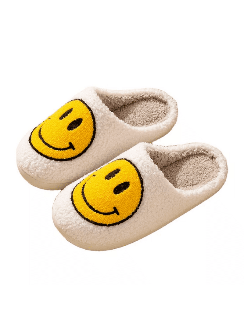 Forsendelse Kvarter ekstremt Smiley Face Slippers (Unisex), Slip Resistant, Slide-On House Shoes, Yellow  Original (US Womens 7 / Mens 5.5) - Walmart.com