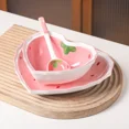 thumbnail image 3 of Juego de platos y cucharas de fresa decorados con alta belleza, tazón favorito de niña, tazón de ensalada, tazón de postre, vajilla doméstica Ins, 3 of 5