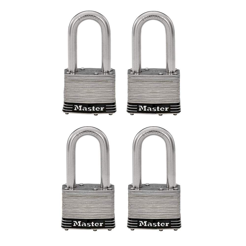 50MM LONG SHACKLE TALL WEATHER PROOF LAMINATED LOCK STEEL PADLOCK WITH 4 KEY 
